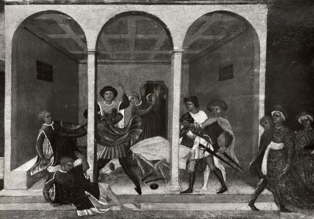 Anonimo — Andrea di Giusto - sec. XV - Storia di Cimone e Ifigenia — particolare